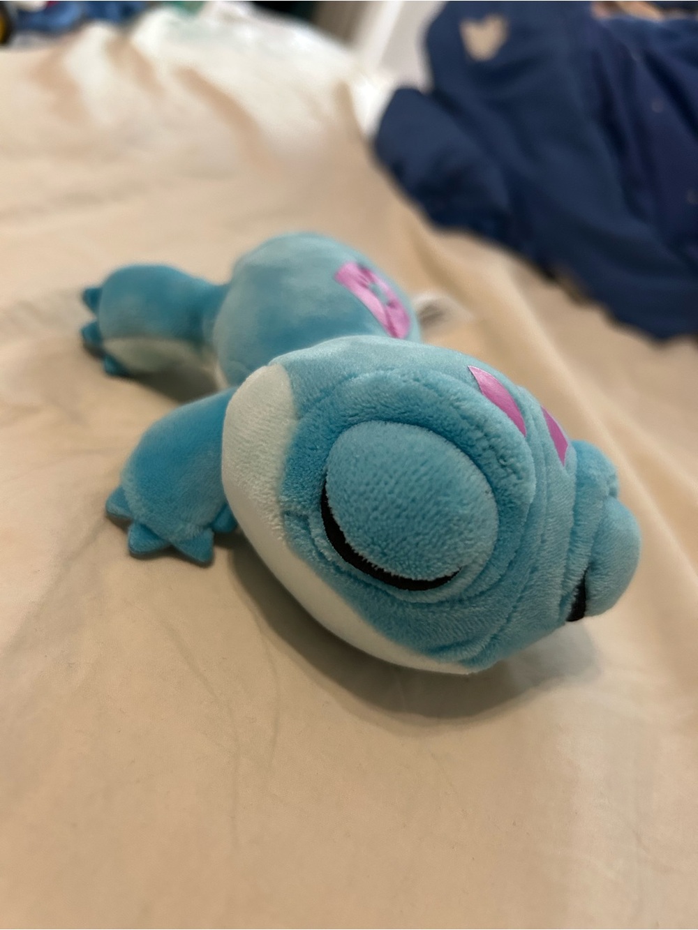 Disney Store Frozen II Sleeping Bruni the Blue Salamander 6" 2019